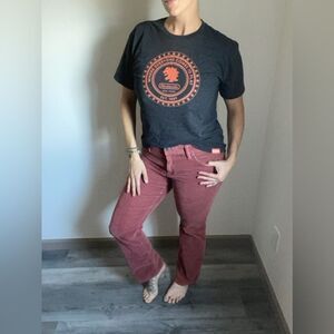 GAP 1969 Perfect Boot Jeans Corduroy Dusty Red 30 Short